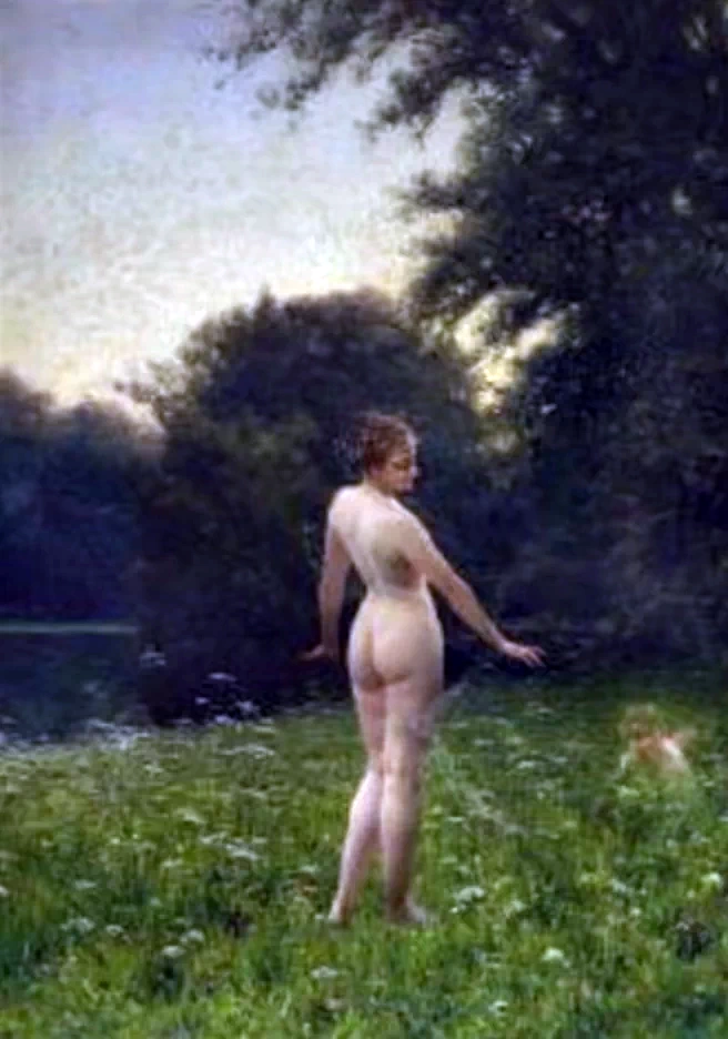 Ninfa e Cupido allo stagno della foresta